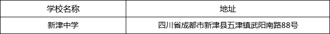 成都市新津中學地址在哪里？