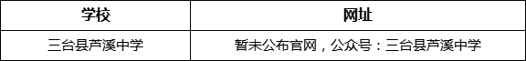 綿陽(yáng)市三臺(tái)縣蘆溪中學(xué)網(wǎng)址是什么？
