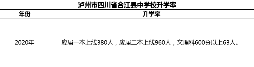 2024年瀘州市四川省合江縣中學(xué)校升學(xué)率怎么樣？