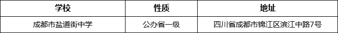 成都市鹽道街中學(xué)詳細(xì)地址、在哪里？