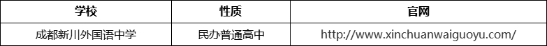 成都市成都新川外國語中學官網(wǎng)、網(wǎng)址、官方網(wǎng)站